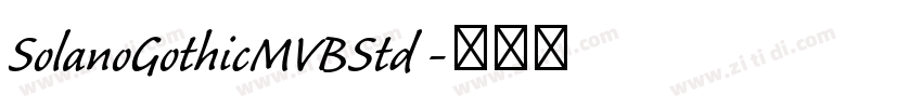SolanoGothicMVBStd 字体转换